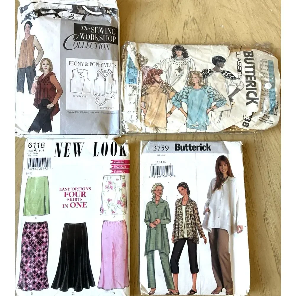 8 VTG sewing patterns women Separates Babydoll Tops Pencil Skirts Pants Lot 8